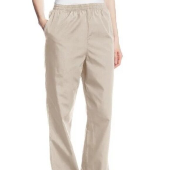 Cherokee Women's Workwear Scrubs Straight Leg Pull-On Pant in Khaki - Picture 1 of 17